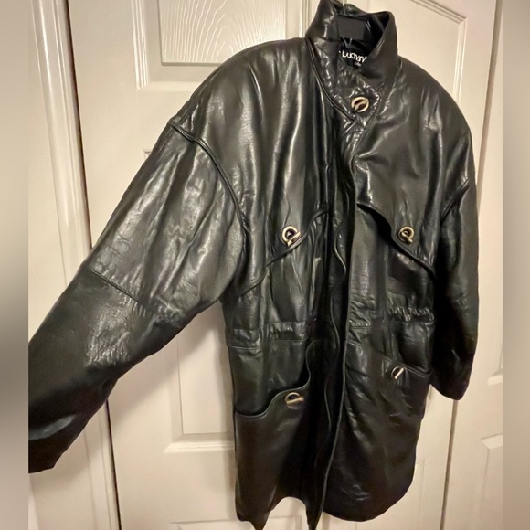 Marc Buchanan Pelle Pelle Vintage European Leather Longline Coat - Picture 15 of 16